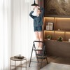 Simple Deluxe Step Stool Foldable, 3 Step Ladder Portable Ladder