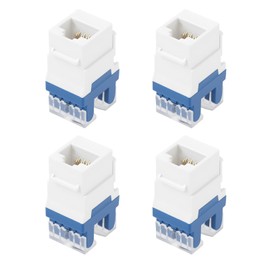 ECSiNG 4pcs RJ45 CAT6 Unshielded Network Modular Jacks for Patch Panels Wall Plates Keystone Snap-In Coupler