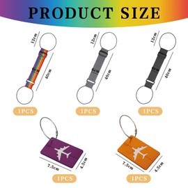 Pack of 3 Luggage Straps and 2 Luggage Tags, Elastic Luggage Straps, Adjustable Luggage Straps, Portable Luggage Straps, Travel Luggage Accessories, black, Modern