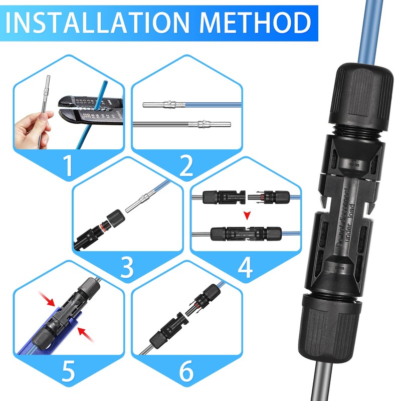 15 Pairs Solar Plugs, Solar Plug Set, Solar Panel Cable