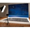 Yeele 5x4ft Winter Night Snowfall Snowflake Photography Backdrops Starry Sky