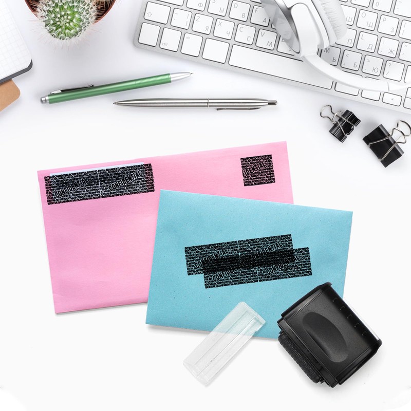 Identity Theft Protection Roller Stamp, 1 Refill Ink - Confidential