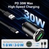 Mini Dual Port Car Charger 48W with 30W PD and