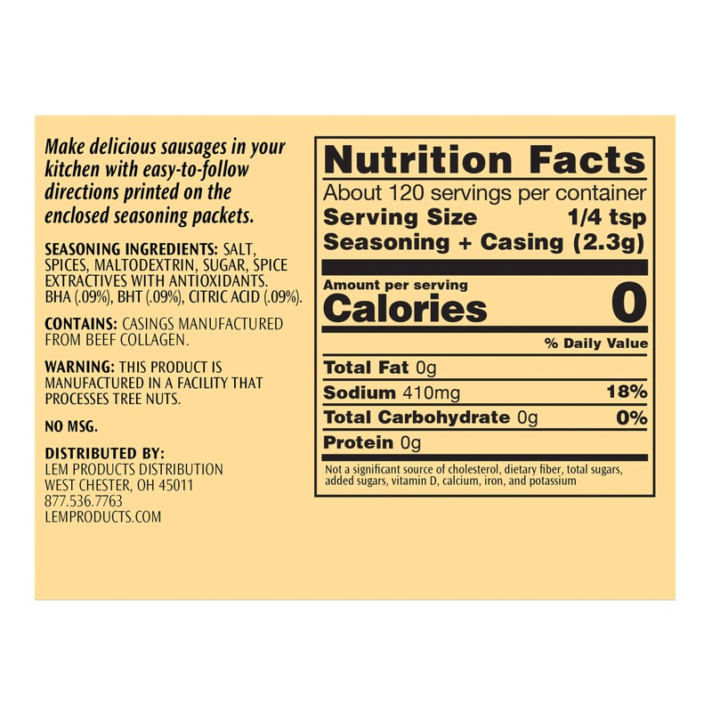 LEM Products Backwoods Sweet Italian Fresh Sausage Seasoning Kit, Ideal