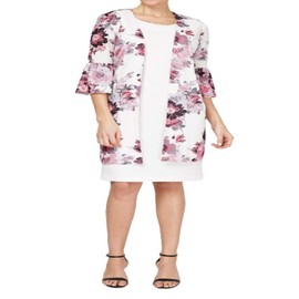 Maya Brooke Women's Plus Size Jacket Dress, as Show, 20W