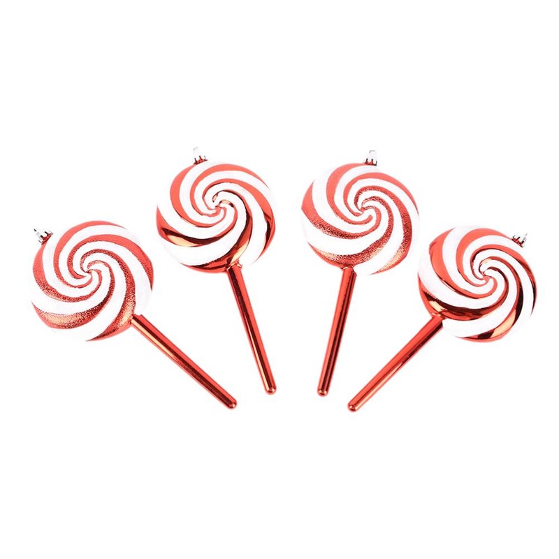 Red and White Lollipop Christmas Decorations Small Combinations Red and