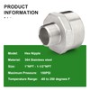 TAISHER 2PCS Cast 304 Stainless Steel Hex Nipple, Reducer Pipe