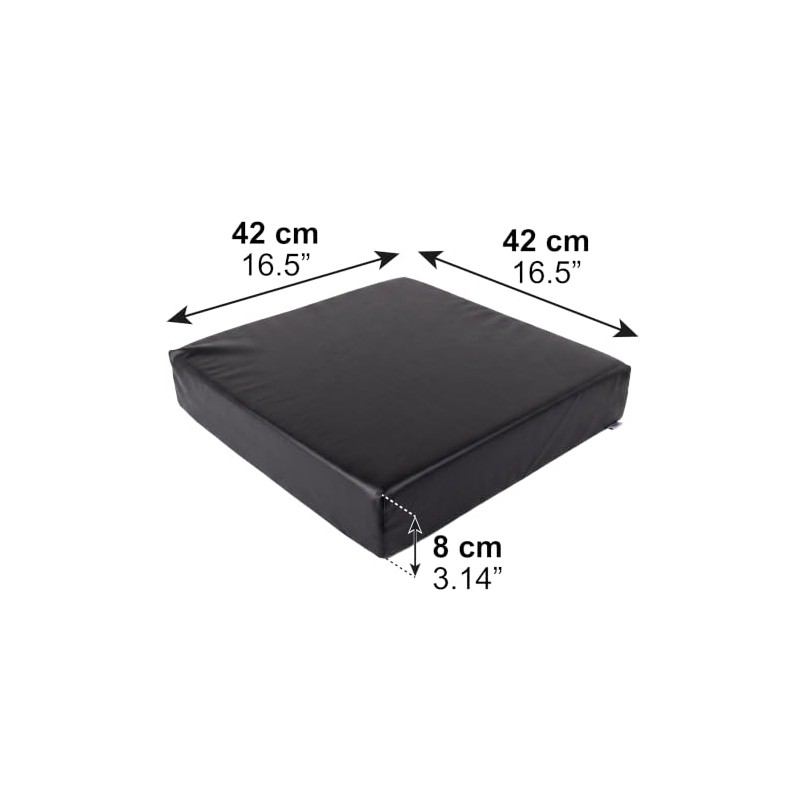 PEPE Mobility Wheelchair Cushion 42 cm (16.5"), Pressure Relief, Black