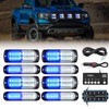 Nilight 8PCS Led Strobe Lights with Controller 12V 24V Sync