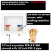 (1 Pack) Lidertik Washing Machine Outlet Box Expansion PEX-A, Inlet