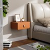 VICITON Modern Floating Nightstand with Solid Wood Drawer, Wall Mounted