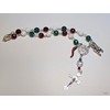 Italian Auto/Car Rosary With Red Horn & Mano Cornuto