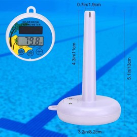 Digital Solar Pool Thermometer, Floating Water Thermometer,Electronic Temperature Meter Solar Charging for Outdoor Indoor Pools Hot Tubs Spas