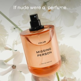 PHLUR Missing Person Eau de Parfum - Full Size Perfume Fragrance - Floral Skin Musk Perfume with Bergamot, Musk, Orange & Sandalwood (100mL)