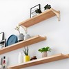 Antrader Solid Wall Mount Wood Shelf Bracket,6 Inch Wooden Shelf