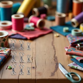 ZhangyiHot 12 Pair Buckles, Sewing Hooks And Eyes Closure, 2 Sizes Reusable Metal Sewing Diy Craft Accessories, Suitable For Bra, Corset, Shirt, Pants,Deft Processed Fasteners