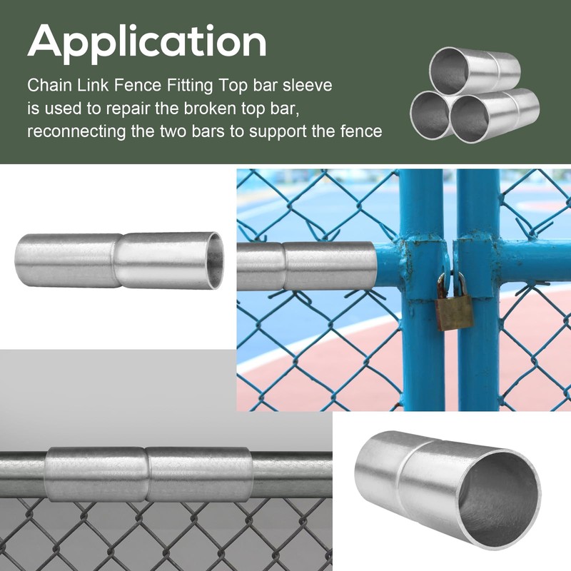 4 Pack Chain Link Fence Top Rail Sleeve - 1-5/8"
