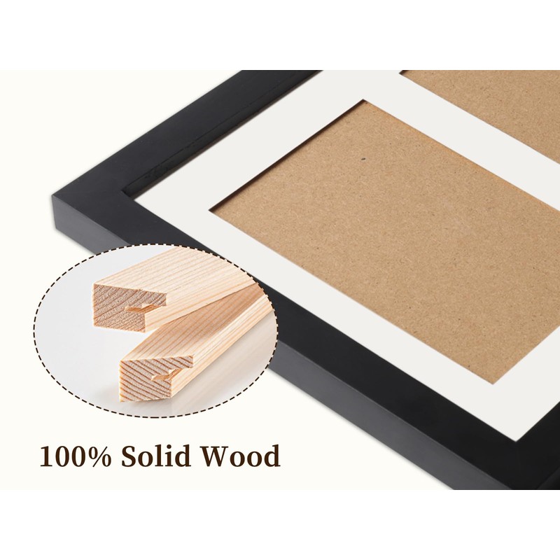 AVEAX 8x10 (20x25 cm) Photo Frame Display Double 4x6 Frames