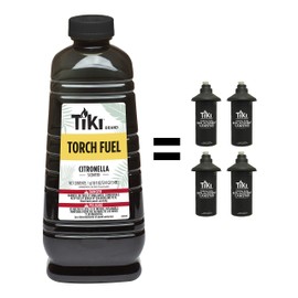 TIKI Brand Easy Pour TIKI Torch Fuel for Outdoors, Citronella Scented - 50 oz, 1216154,Black