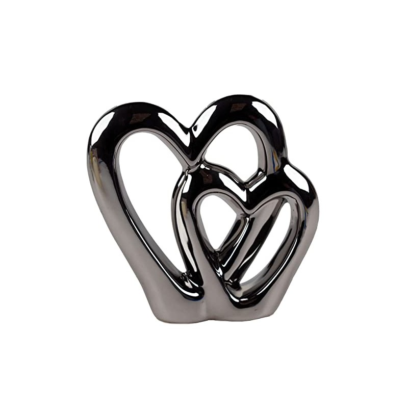SIL Interiors Silver Double Heart Ornament