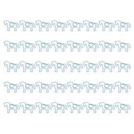 YOKIVE 40 Pcs Paper Clip, Horse Animal-Shaped Clips with Box, Keep Table Neat, Great for Office, Art, Home, Daily Use (Blue, 1.4-inch)