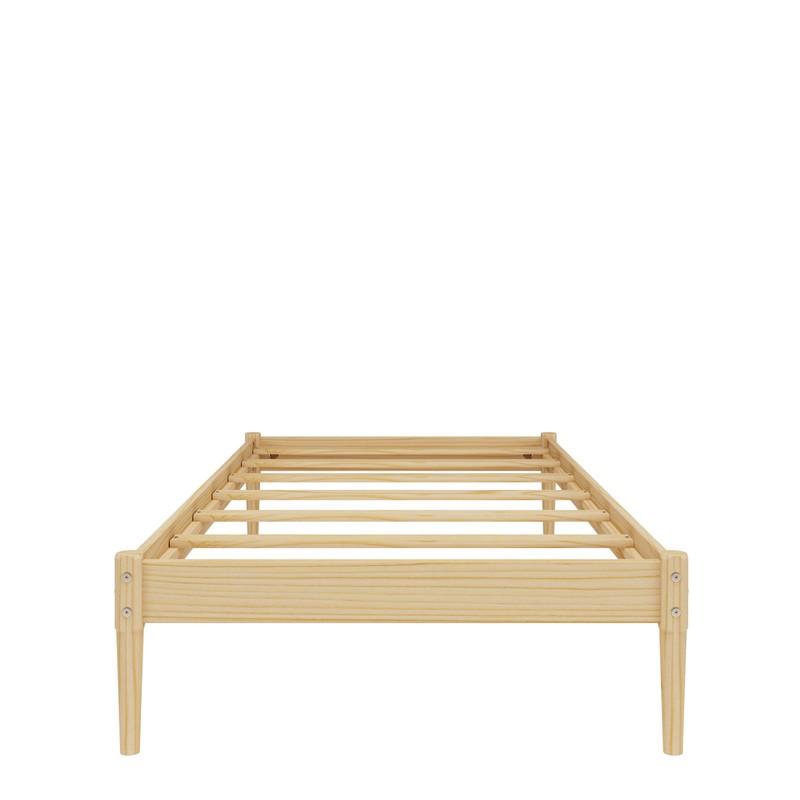 DHP Lorriana 14" Solid Pine Wood Platform Bed Frame, Twin
