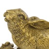 Bunny Statue Sturdy Brass Retro Look Fine Details Stable Durable