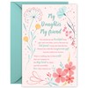 Daughter Birthday Cards - Sentimental Poem and Flowers