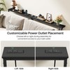 Kitstorack 2-Pack Black Narrow Console Table Behind Couch, Adjustable Height
