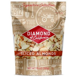 Diamond of California Signature Collection Sliced Almonds for Wholesome Snacking or Topping Your Favorite Dishes, 10 oz.