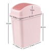 Ikando 7 L Small Swing Lid Trash Bin, Dustbin Paper