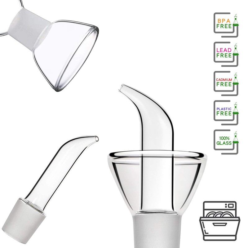 HAIZEEN Botella dispensadora de aceite de oliva de cristal transparente