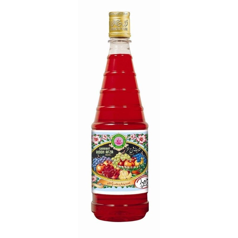 Hamdard Rooh Afza Sharbat Syrup, Rose, 25 fl.oz (Packaging may