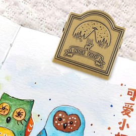 Brass BINDERr Clip, Vintage BINDERr Book Page Holder Clips, Decorative BINDERr Clips, Travelers Notebook Clip, Strong Invoice Bill Clip Utility Paper Clips, Antique Journal Clip