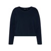 Ulla Popken Women's Cropped Sweatshirt, navy