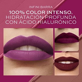 LBEL - Infini Labial Color Dark Sangría 2 g, De Larga Duración, con Ácido Hialurónico, Labial de Color Intenso con Acabado Mate, Aporta Hidratación,