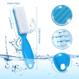 Handle Grip Nail Brush - Nail Brushes for Cleaning Fingernails, Long Handle Hand Fingernail Brush, Scrub Cleaner for Finger Nial, Multicolor, DAYGOS (Multi-colored 36P)