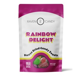 Raven Candy Freeze Dried Rainbow Delight - Premium Freeze Dried Candy 5.0 oz