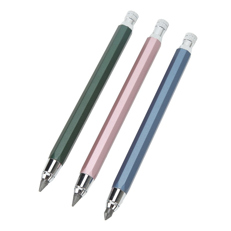3Pcs Mechanical Carpenter Pencil 5.6mm Scribing Tool Marker Set Kit