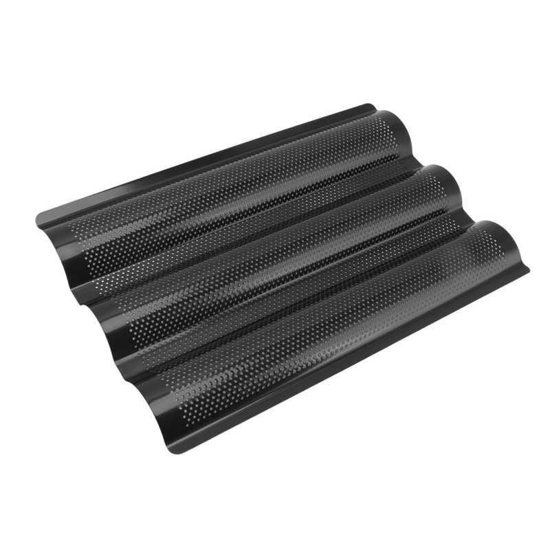 Baguette Pan Stainless Steel U Shape Uniform Heating Perforated Design