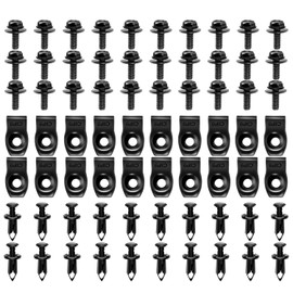 GOOACC 70PCS Engine Under Cover Splash Shield Guard Body Bolts Bumper Fender Liner Push Retainer Fastener Rivet Clips, Nylon