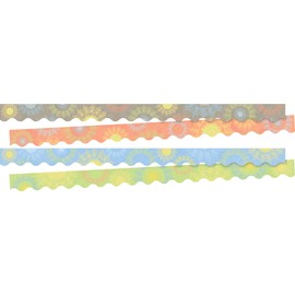 Barker Creek Double-Sided Scalloped Border Set of 2, Mindfulness, Mixed-Design, 39' Each of 2 Designs, Mindfulness Sunrise and Mindfulness Sunset, 78' of Border Total (3868)