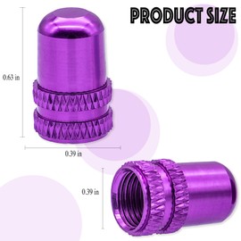 MEAJOO 12PCS USA Type Tire Valve Stem Caps, Corrosion Resistant Leak-Proof, Universal Wheel Tyre Stem Covers for Cars, SUV, Trucks, Bikes, Motorcycles, Bicycles(Purple)