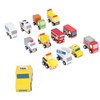 12pcs Wooden Mini Trucks Forward Backward Promote Cognitive Kids Educational