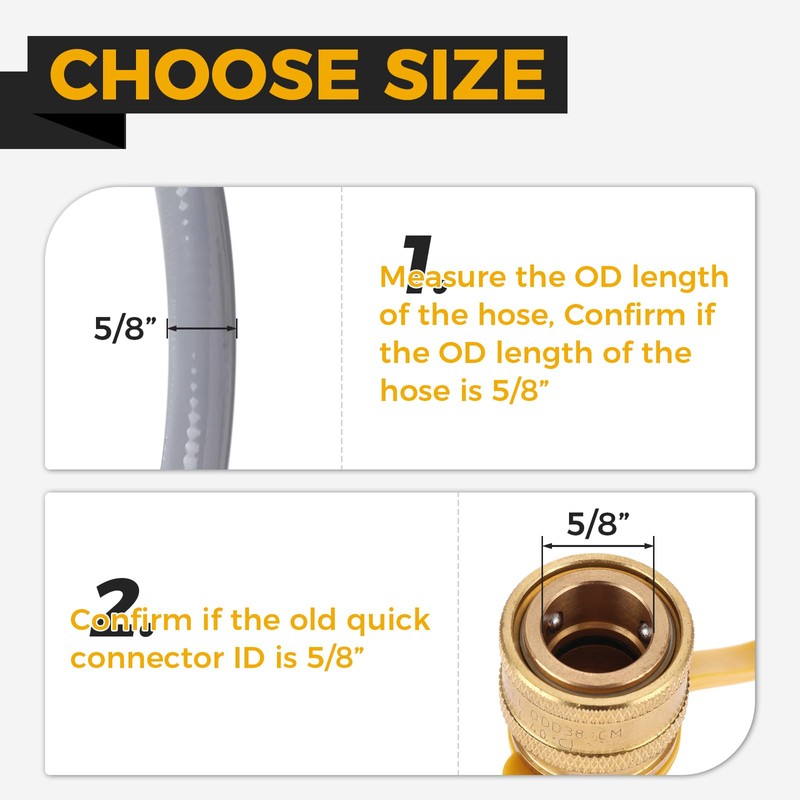 3/8 Inch Natural Gas Quick Connect Fittings Kit, LP Propane