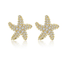 Starfish Earrings for Women Seashell Earrings Summer Beach Jewelry Beach Vacation Essentials Accessories Outfits-Jul-4268-CstarG-CA