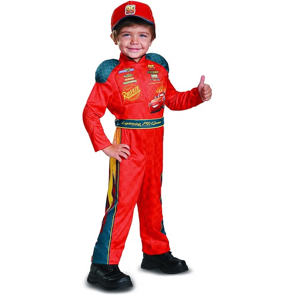 Cars 3 Lightning Mcqueen Classic Toddler Costume, Red, Small (2T)