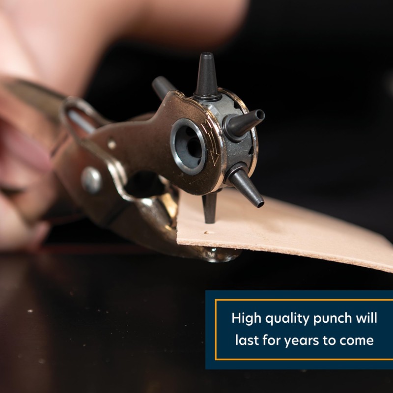 Weaver Leather Supply German Made Revolving Leather Hole Punch Tool,