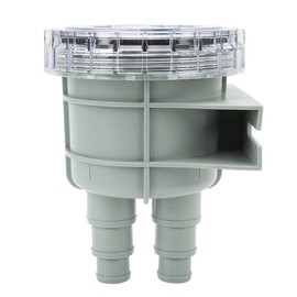 Fockety Seawater Screen Filter, ABS Plastic Transparent Housing Connections in Various Sizes Marine Intake Cooling Water Filter Removable Lid Marine Boat Intake Suction