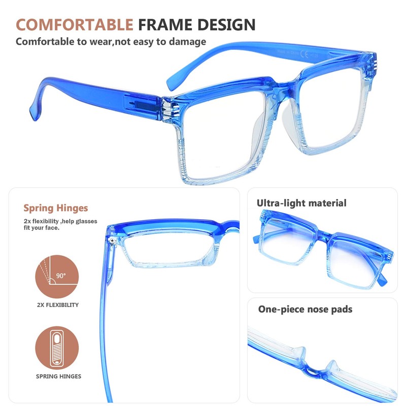 Eyekepper - Gafas de lectura para mujer, Azul / Patchwork